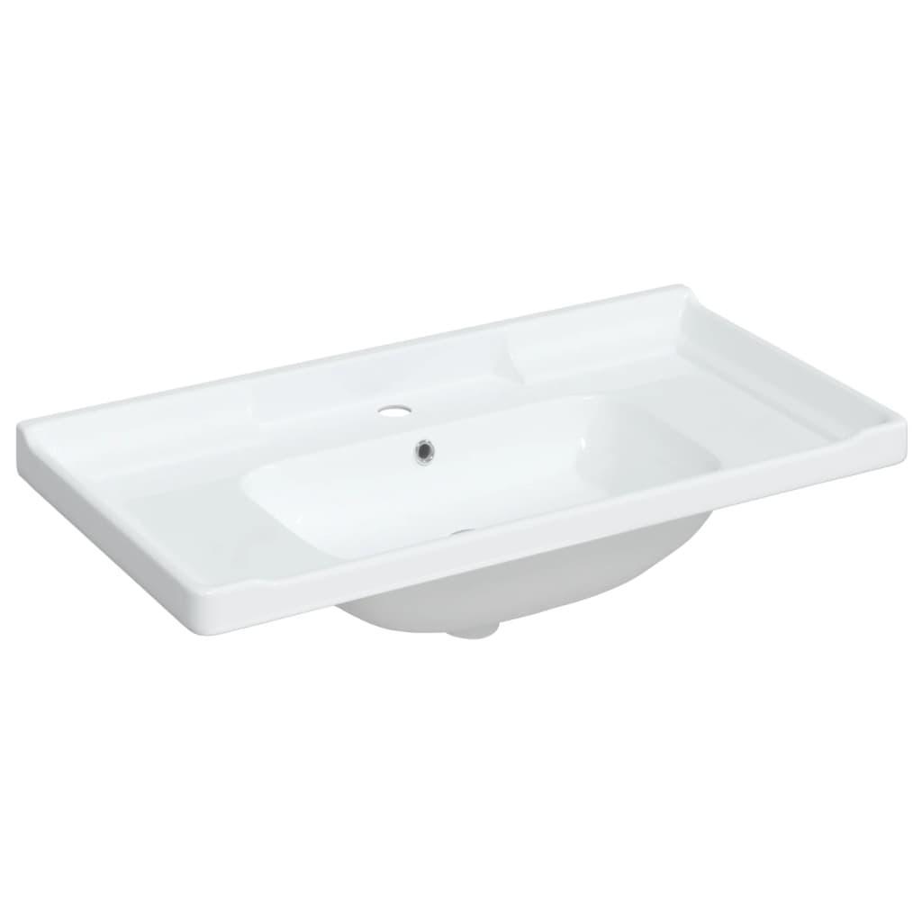 Chiuvetă de baie albă 91,5x48x23 cm, ovală, ceramică - Kabine.ro - Chiuvete baie