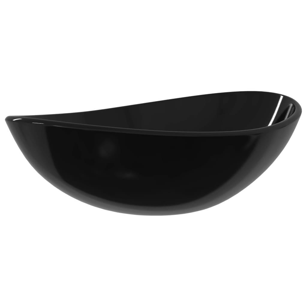 Chiuvetă din sticlă securizată, negru, 54,5x35x15,5 cm - Kabine.ro - Chiuvete baie
