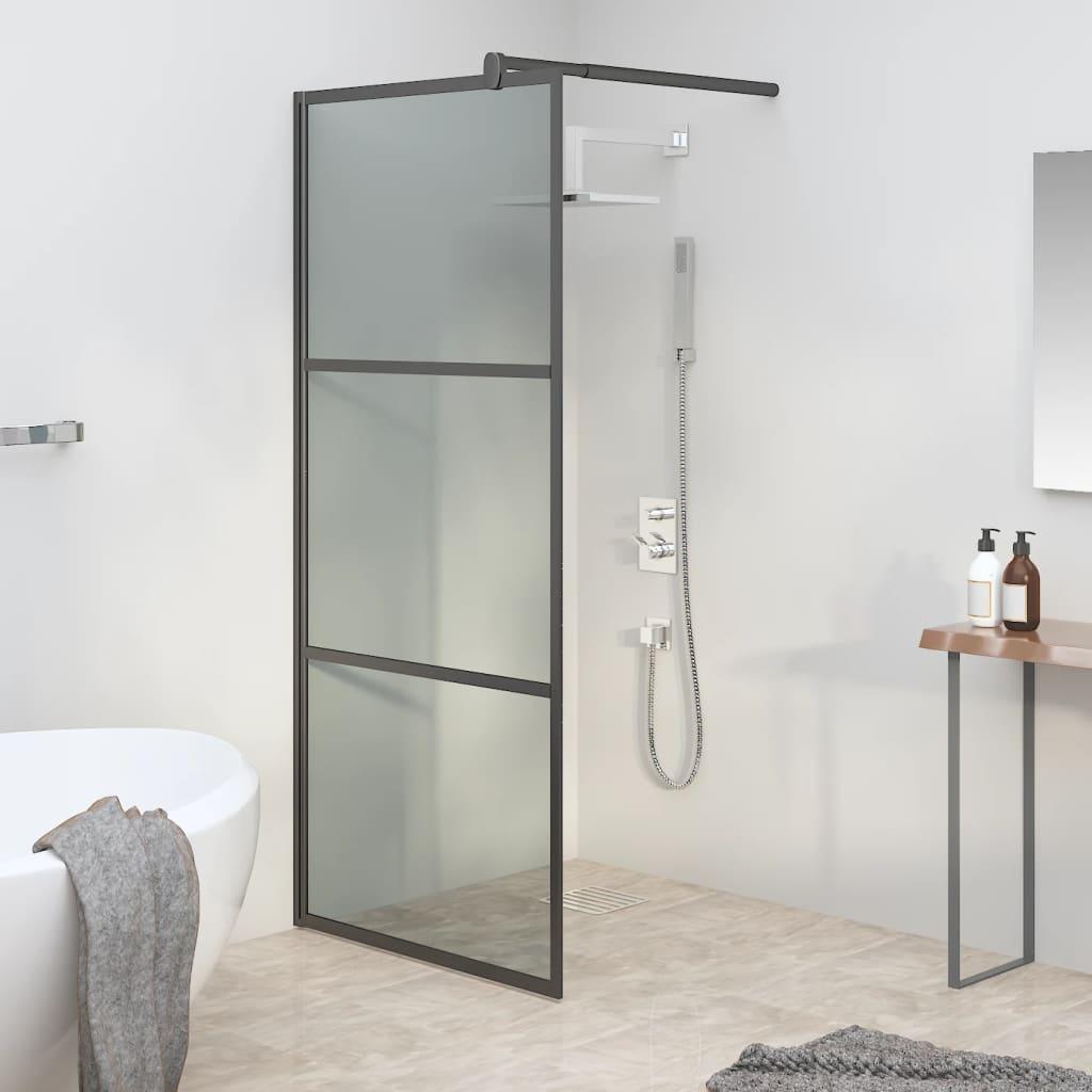 Paravan de duș walk-in 80x195 cm sticlă ESG închisă negru - Kabine.ro - Paravane și pereți de duș