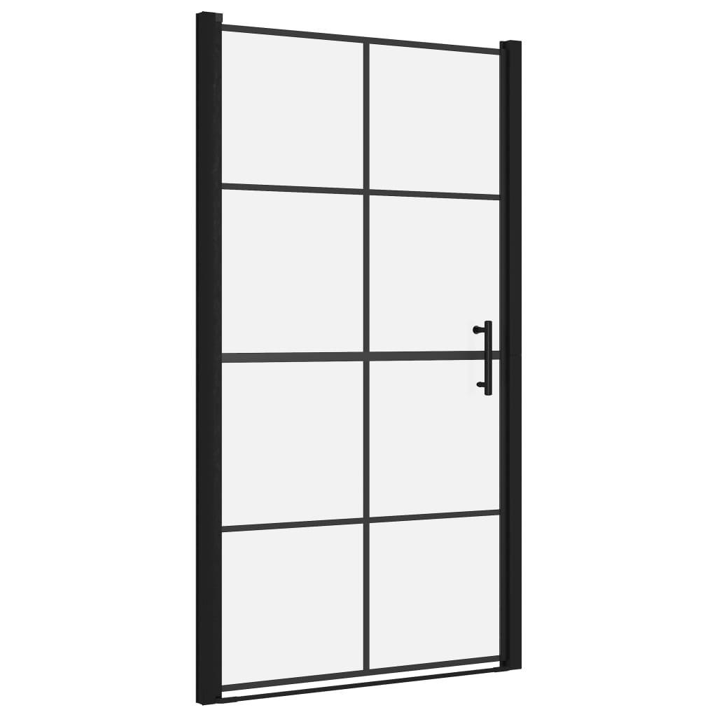 Ușă de duș, negru, 100 x 178 cm, sticlă securizată - Kabine.ro - Uși & cabine de duș
