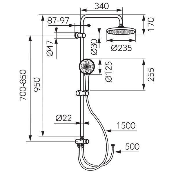 Vepa - Set de dus dual FERRO - Kabine.ro - Baterii